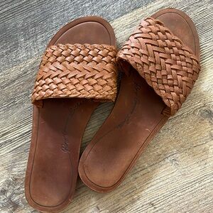 Roxy woven leather sandals